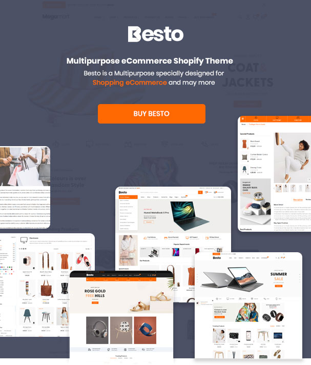 Besto - The Electronics & Clothing Fashion Multipurpose eCommerce Shopify Theme - 1