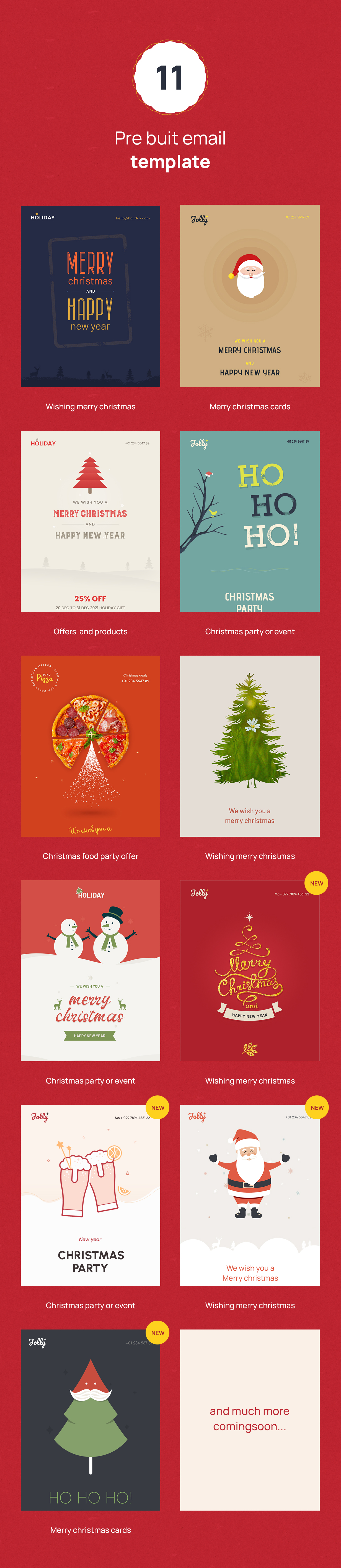Jolly - The Christmas & New year responsive email template + Online Builder - 4