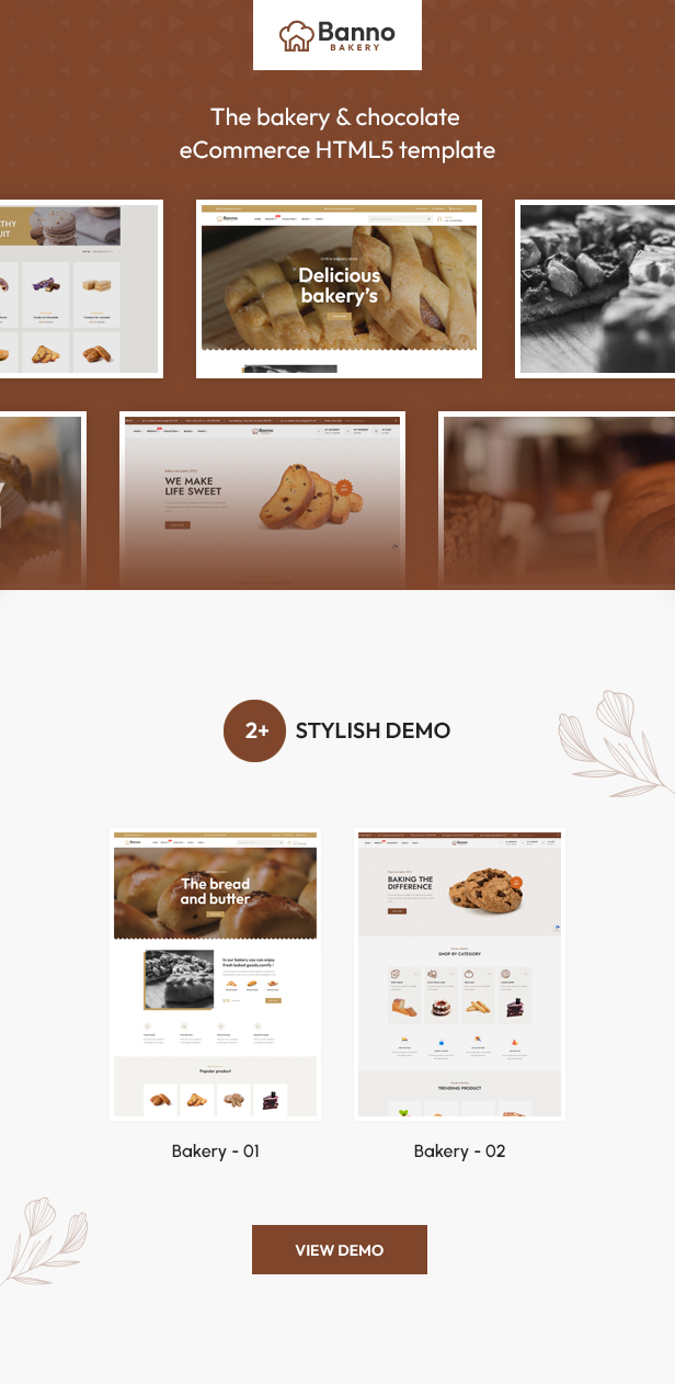 Banno - The Bakery & Chocolate eCommerce HTML5 Template - 1
