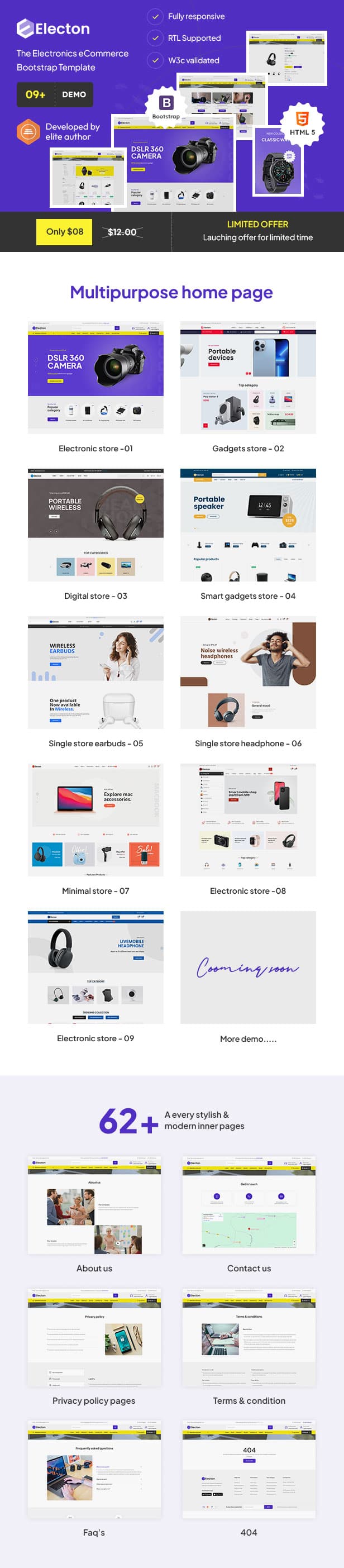 Electon - The Electronics & Gadgets eCommerce Bootstrap Template - 1