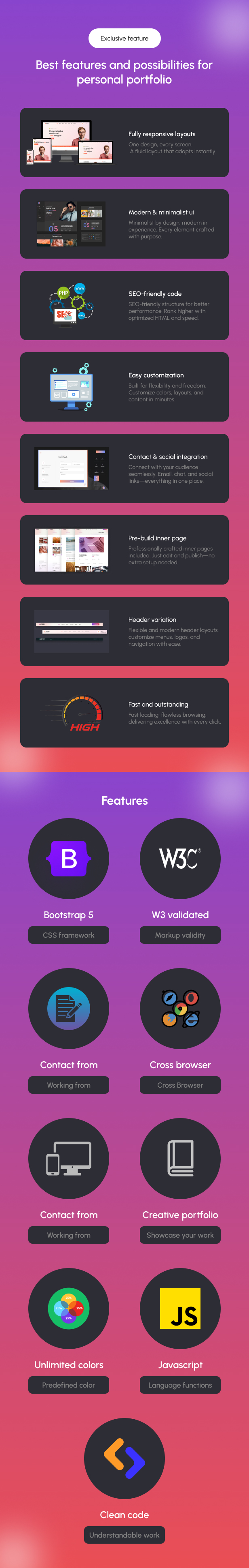 Glorry – Personal Portfolio, CV & Resume HTML Template - 2