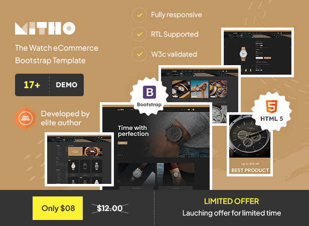 Mitho - The Multipurpose Responsive eCommerce Template