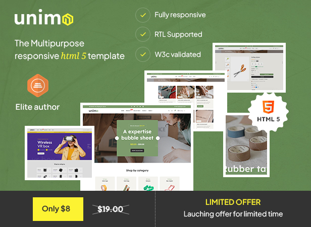 Unimo - The Multipurpose eCommerce HTML5 Template - 1
