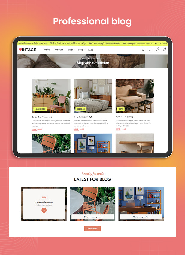 Vintage - Modern Furniture HTML eCommerce Template - 7
