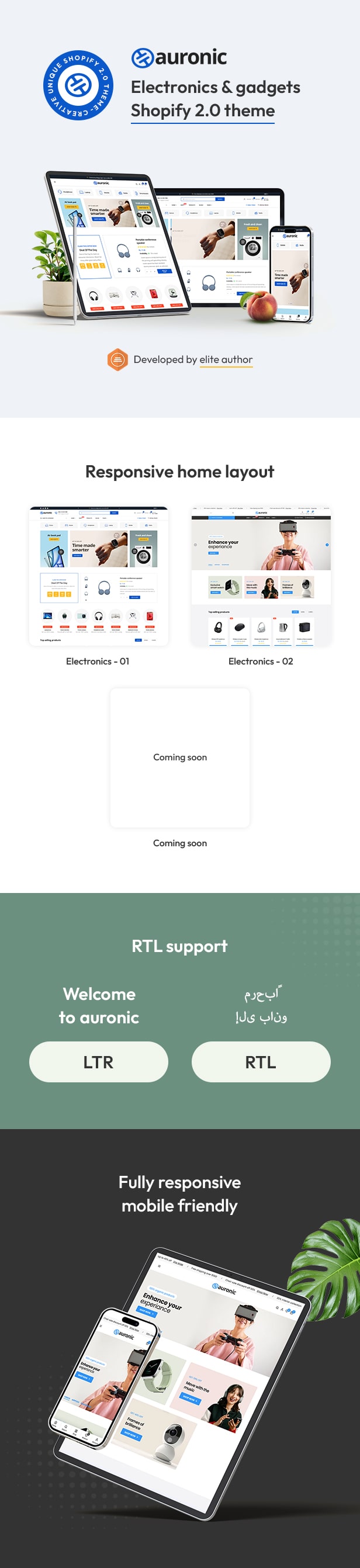 Auronic - The Electronics & Smart Gadgets Shopify 2.0 Theme - 1