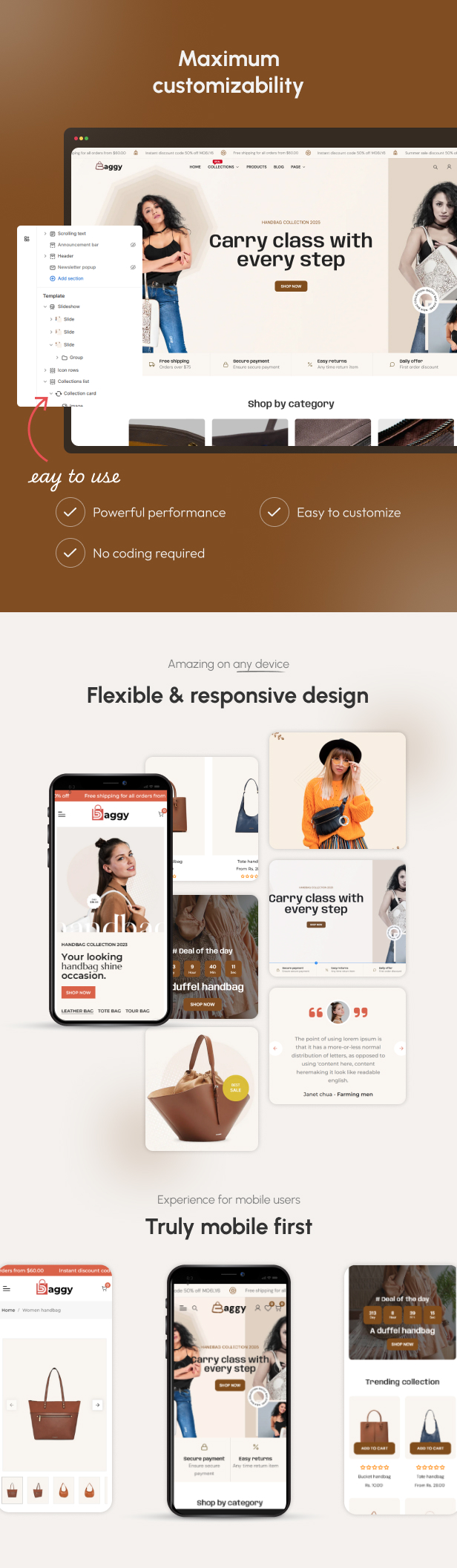 Baggy – The Handbag & Purse Store eCommerce Shopify Theme