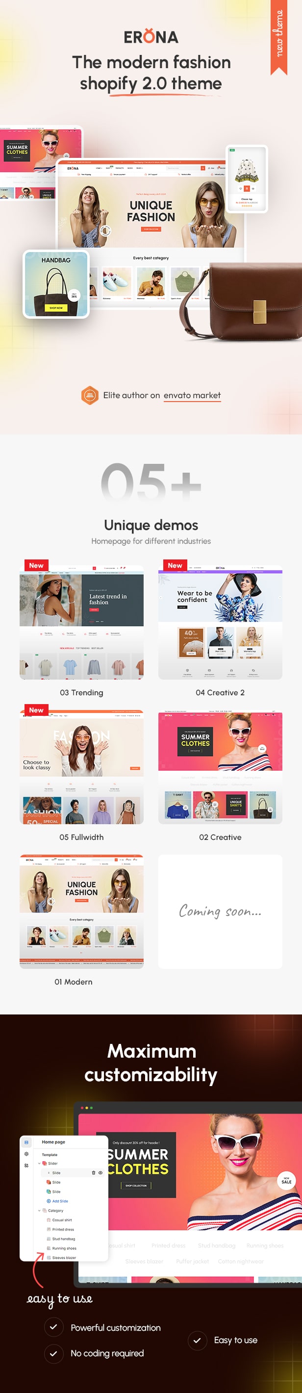 Erona - The Modern Fashion & Clothing Store Shopify 2.0 Theme
