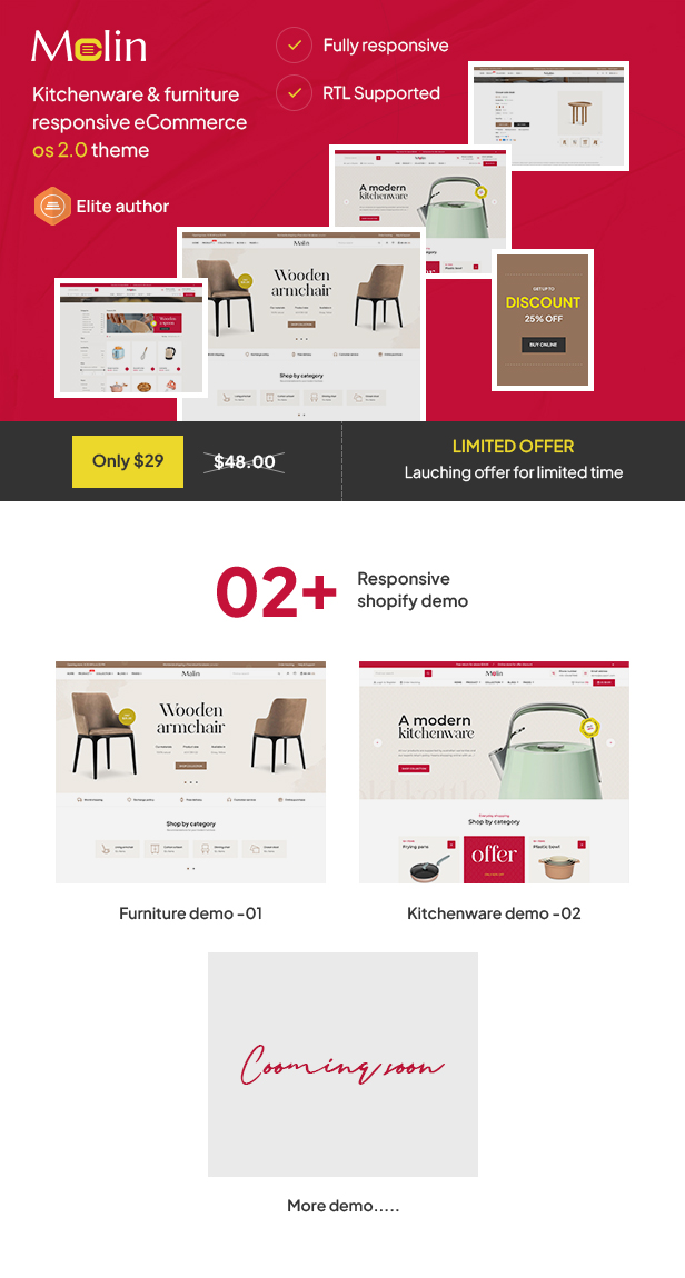 Malin - The Furniture & Appliances eCommerce Shopify Theme - 1