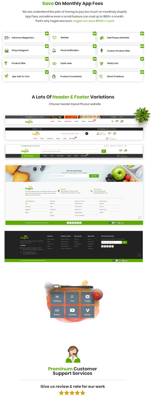 Vegist - The  Vegetables, Supermarket & Organic Food eCommerce Shopify Theme - 14