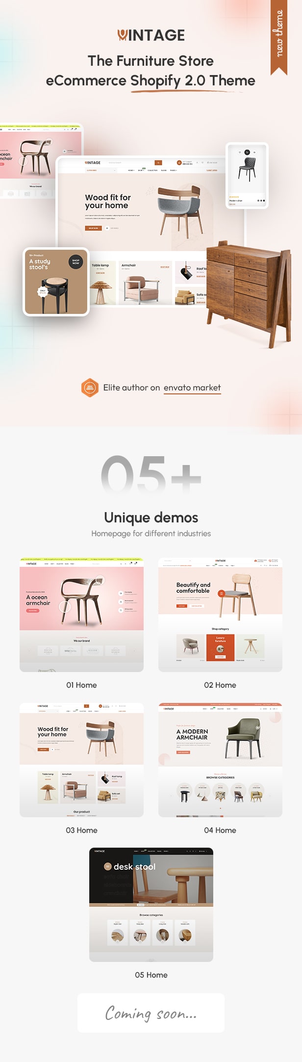 Vintage - The Furniture Store eCommerce Shopify 2.0 Theme - 1